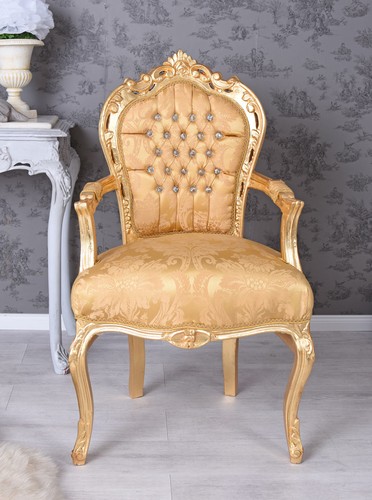 Poltrona braccioli oro sedia - braccioli,
