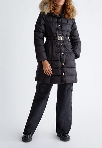 Giaccone nero imbottito - , con