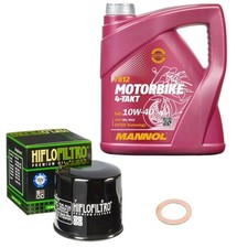 Kit filtro olio Kawasaki VN 1600 B Mean Streak VNT60BBA 2006, MANOL 10W40 4L, HiFlo