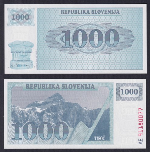 Banconota slovenia 1000 - slovenia,