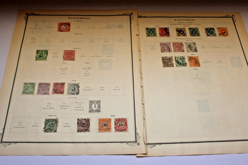 Wurtemberg lotto francobolli - wurtemberg,