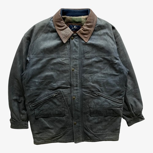 Giacca pelle blu - , uomo