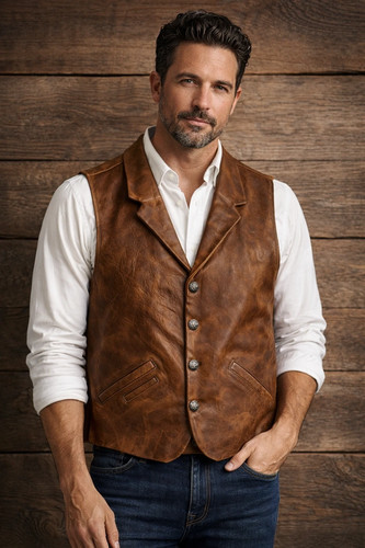 Gilet vera pelle - gilet, in