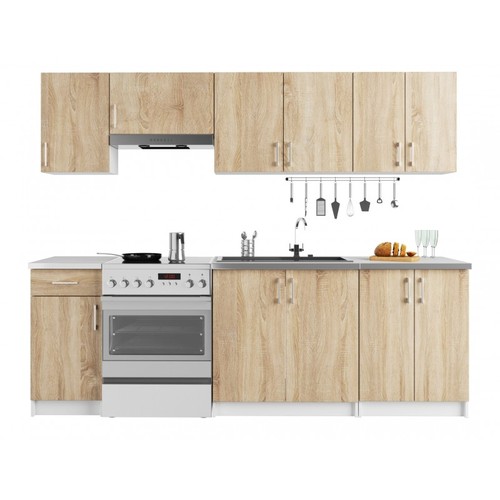 Cucina lineare 240 moderna - lineare,