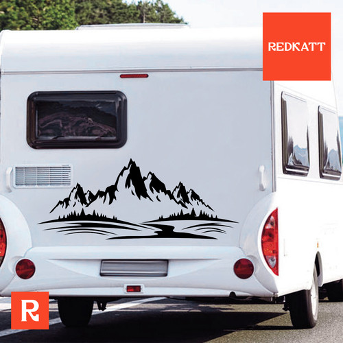 Adesivo montagna camper 100 - , cm
