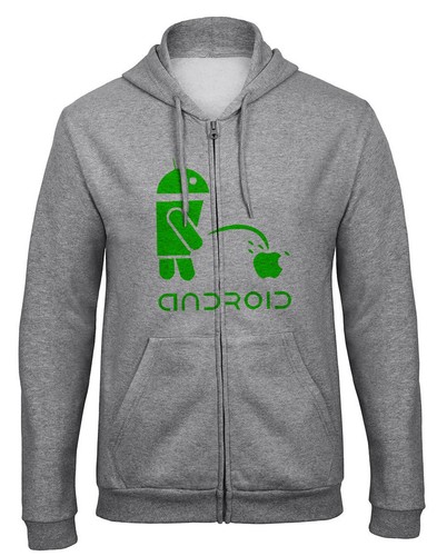Apple android felpa con - apple,