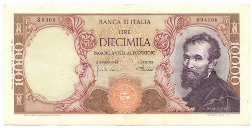10000 lire banca italia - 10000, d'italia