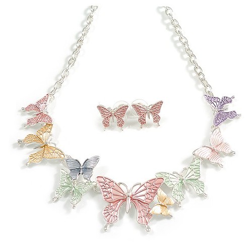 Set collana farfalla multi - set,