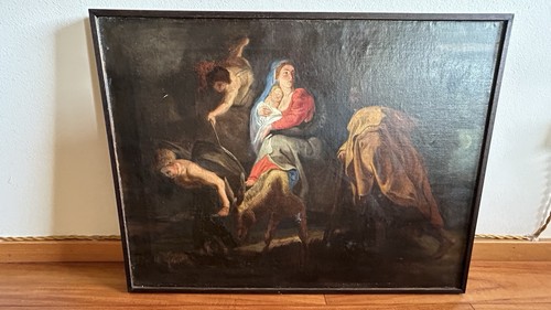Olio tela raffigurante la - su,