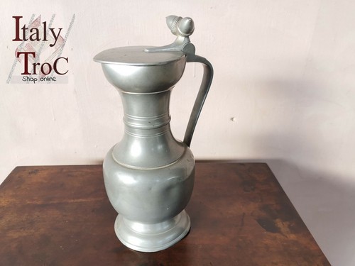 Caraffa peltro italia epoca - in,