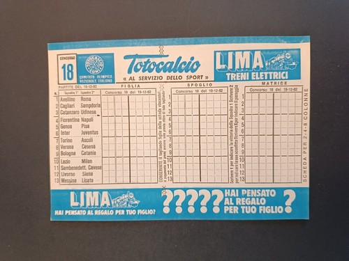 Schedina totocalcio 1982 - schedina,