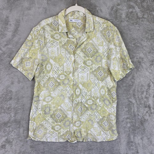 Zara camicia uomo verde medio