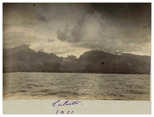 Tahiti vue île - vue, tirage