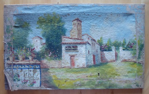 Quadro antico spagnolo veduta - antico,