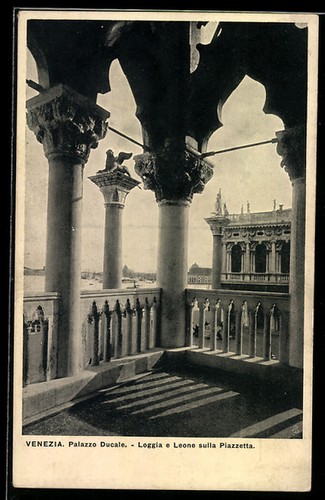 Cartolina venezia palazzo - venezia,,