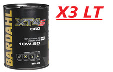 3 LITRI OLIO MOTORE MOTO 4T BARDAHL XT4-S XTS C60 10W50 RACING 100 % SINTETICO