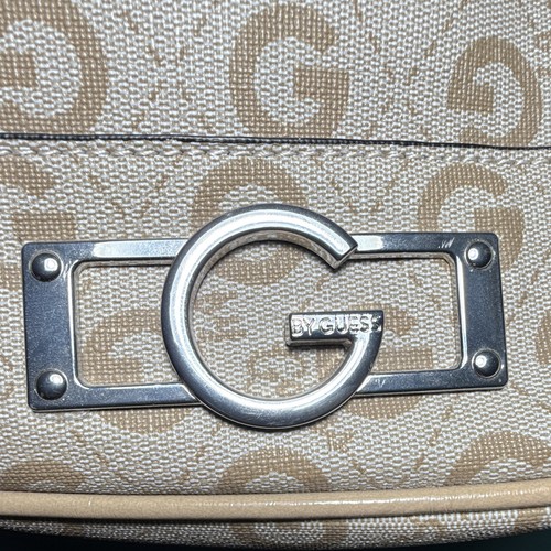 Borsa guess beige logo piccola - beige,