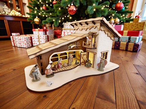 Presepe legno con - in,