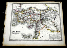 1849 ANTICA STAMPA:ASIA MINOR,STRIA,ARMENIA,PALESTINA,ASSIRIA,MESOPOTAMIA.CRETA.