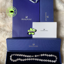 Swarovski Angelic 38cm Collana da Donna con Cristalli Placcatura Rodio - Bianca