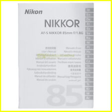 Manuale per Nikon AF-S Nikkor 85mm. f1,8 G Italiano, E G F S J ecc...
