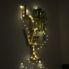 Mensole LOVE artigianali in legno d'abete 