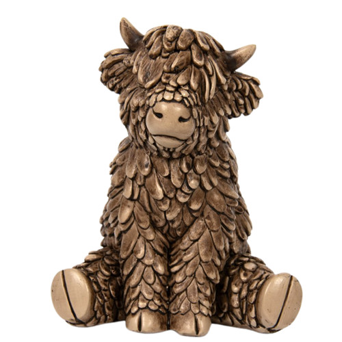 Figurina mucca highland seduta - figurina,