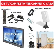 Televisore Piccolo Mini Tv Portatile da 10 Pollici Con Antenna Esterna Da Camper
