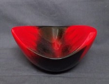 CENTROTAVOLA NERO ROSSO SELENIO AMBROGIO POZZI 1950 ITALY POTTERY LAVENIA PONTI