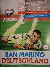 off. PROGRAMM Coppa Mondo qu. 11.11.2016 SAN MARINO - GERMANIA