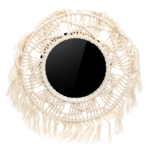 Specchio rotondo tessuto - , a