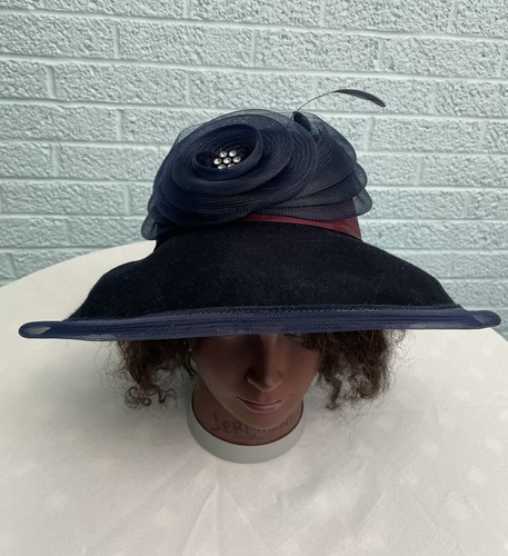 Cappello donna feltro - lana, blu