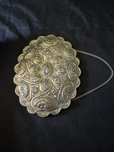 Specchio ovale vintage argento