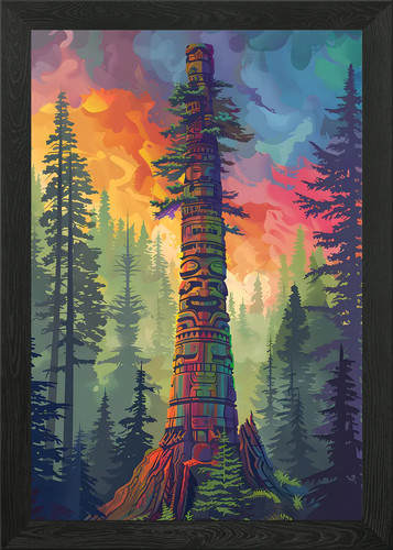 Quadro totem pole nel - totem,