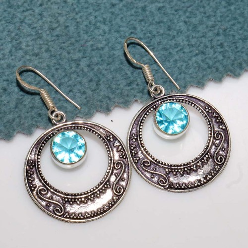 Orecchini topazio blu - orecchini,