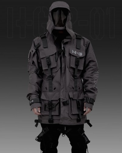Uomo techwear grigio - uomo,