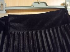 gonna donna nera effetto velluto plissettata taglia unica 