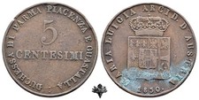 PARMA DUCATO 5 centesimi 1830 Maria Luigia d'Austria