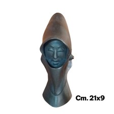 TESTA DONNA CERAMICA BRONZATA