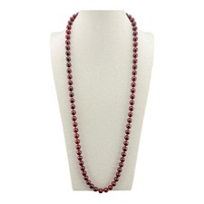 Sarah Coventry Collana Perline Lucite Rossa Vintage Lunga Dichiarazione Gioielli