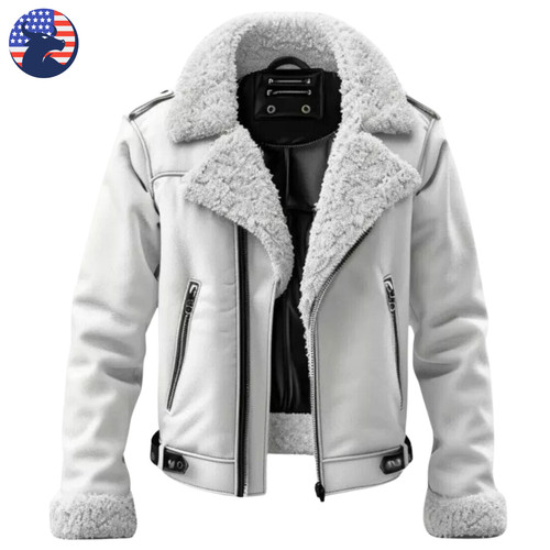 Bomber uomo bianco aviatore - bianco,