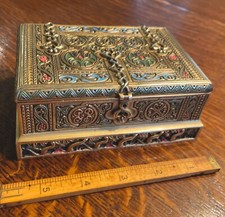 Antica scatola di sigari veneziani Tiffany Studios NY#1080 totalmente smaltata: foderata in cedro