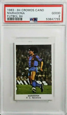 Scheda calcio Cromos Cano Futbol 84 Diego Maradona 1983 PSA 2 Barcellona 