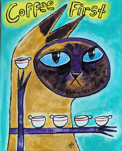 Quadro gatto siamese - , originale