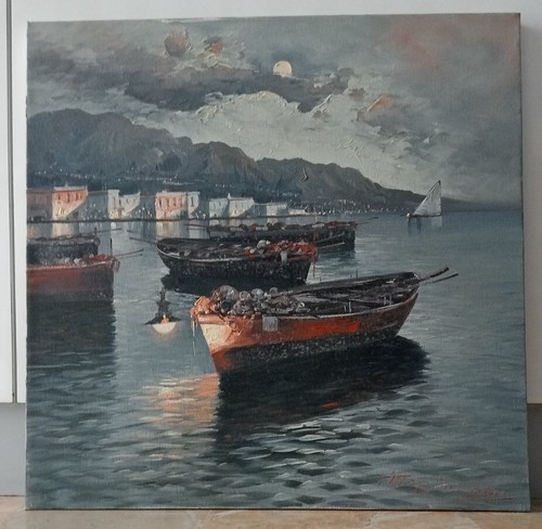 Vittorio colucci olio tela - vittorio, su
