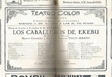 Programma Colon Teatro Opera Los Caballeros De Ekebu F Merli Vallin Castagna 1925
