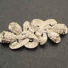 Lotto spille pelliccia coro duetto pavè strass vintage qualche pietra manca giglio