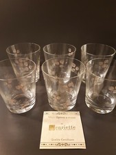 6 Bicchieri Vetro Inciso E