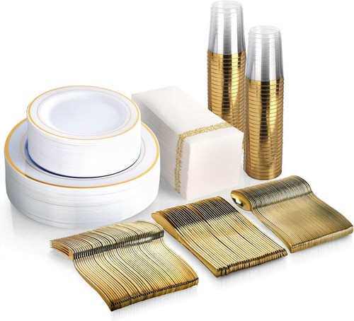 Set piatti oro 350 pezzi - , 100