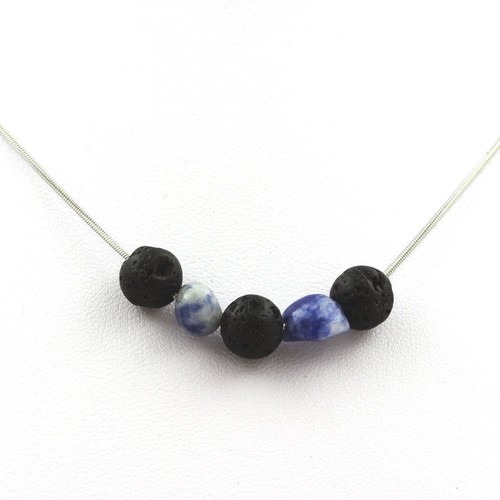 Collana perle lava - perle, mm